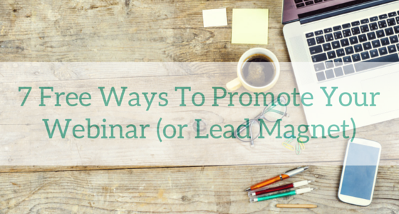 how to promote your webinar free